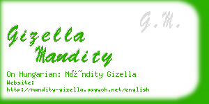 gizella mandity business card